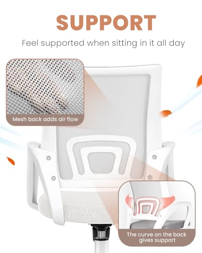 NEO CHAIR Ivory Office Mesh Ergonomic Computer Desk Chair - 1 Pack