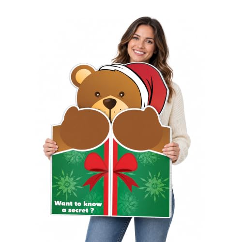 VictoryStore Jumbo 3-Foot Christmas Card with Envelope - Bear Hug