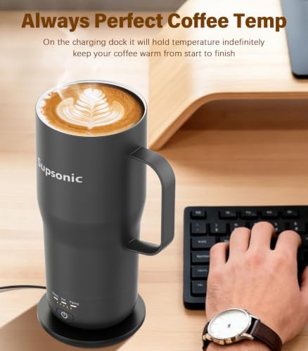 Supsonic 20oz Electric Heated Coffee Mug - Space Gray, Temperature Control