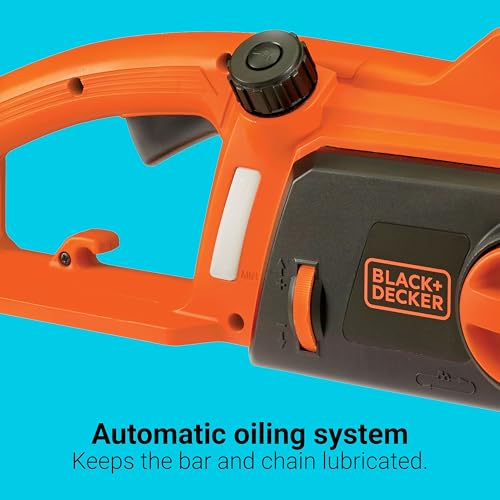 BLACK+DECKER 12 Amp 16-Inch Electric Chainsaw with Tool-Free Tensioning - Corded
