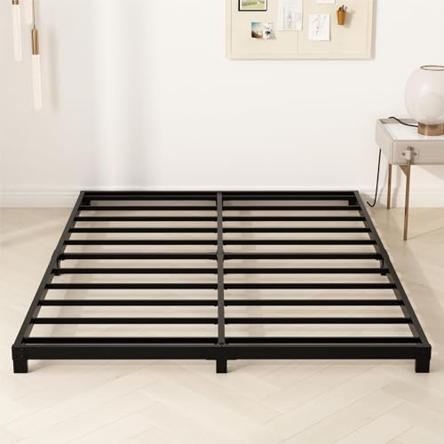 Queen Bed Frame Low Profile 4 Inch Metal Bed Frame - Queen Size