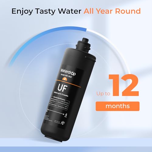 Waterdrop WD-10UF Water Filter Replacement for TSA-UF & TSB-UF, Black