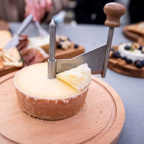 BOSKA Cheese Curler Geneva Beech - Original Cheese & Chocolate Shaver for Tête de Moine
