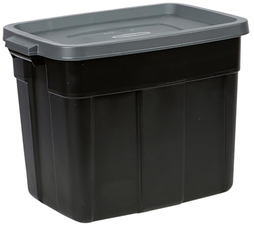 Rubbermaid 3 Gallon Heavy Duty Storage Totes - 6 Pack with Snap Lids & Handles, Stackable Plastic Bins for Home & Garage