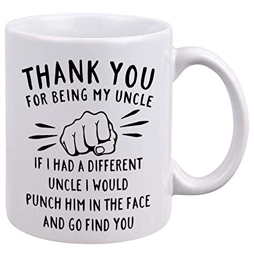 Uncle Gift Mug - DQG CVT Thank You For Being My Uncle 11oz White Coffee Cup (Uncle)