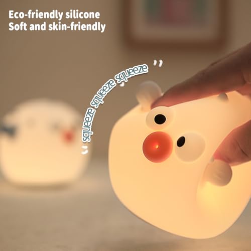 Anemonefish Night Light, Dimmable Nursery Fish Lamps, Super Squishy Silicone Touch Control RGB Night Lamp for Kids Adults, Used for Camping Party Room Decor(Anemonefish)