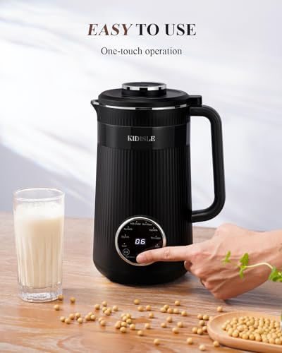 KIDISLE Black 32oz Automatic Nut Milk Maker Machine, Self-Cleaning & Delay Start