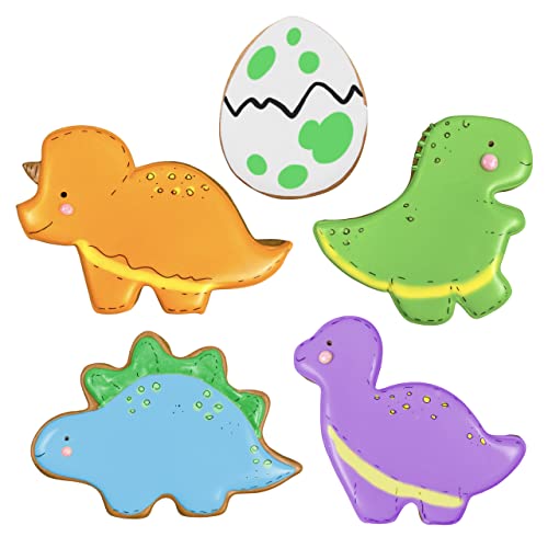 Ann Clark Baby Dinosaur Cookie Cutters Set of 5 - Made in USA, Dinosaur Shapes