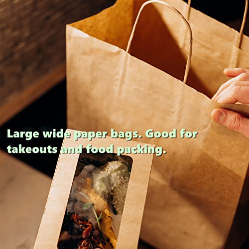 BagDream 14x10x15.75 Large Kraft Paper Bags with Handles - 25 Pack, Heavy Duty, Wide Bottom, Reusable, Gift & Grocery Bags