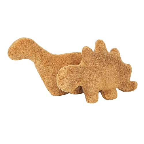 2 Pack Dino Nugget Pillow Plush, Soft Dinosaur Chicken Nuggets Pillow for Birthday Gifts, Dinosaur Theme Party Decorations (2 Packs Dino)