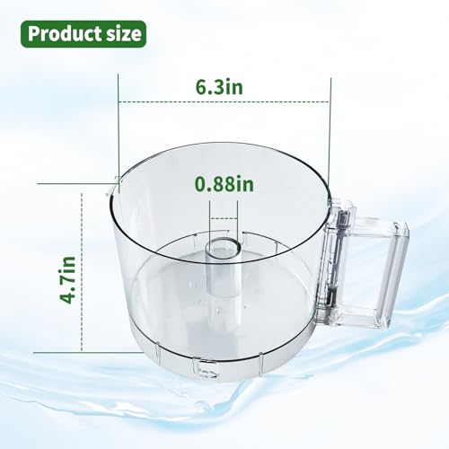 Vanshly 7-Cup Food Processor Bowl Compatible with Cuisinart DLC-10