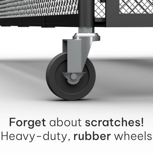 Under Bed Storage Bin with Wheels Pack of 2 - 86L Heavy Duty Metal, Large Capacity