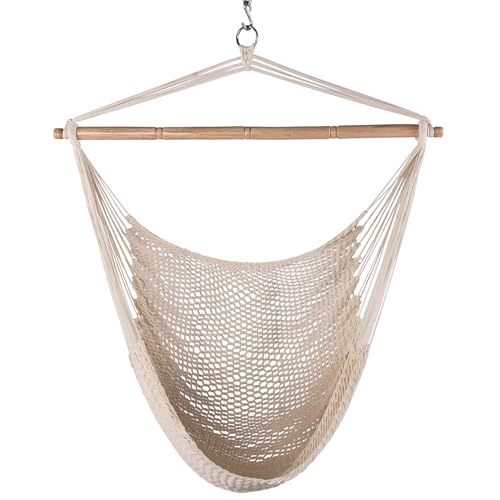 Lazy Daze Hammock Chair, Hanging Swing Caribbean Rope Chair