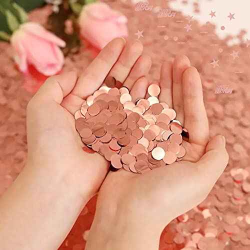 1650 pcs Happy Birthday Rose Gold Confetti 1/13/16/18/20/21/30/40/50/60/70/80/90 Digital Decorative Confetti Heart Confetti Perfect for Table Decorations Party Supplies (21)