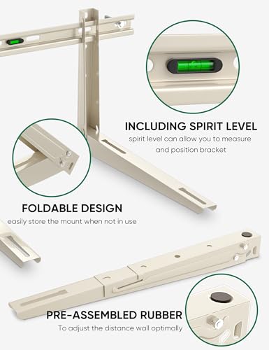 Mini Split Wall Mounting Bracket - 9000-36000 BTU AC Units, Heavy Duty Support