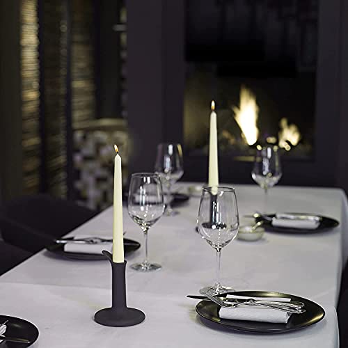 BOLSIUS Ivory Taper Candles Single Pack - 10 Inch Dinner Candles with 7+ Hour Burn Time - European Quality, Dripless & Smokeless - Household Use