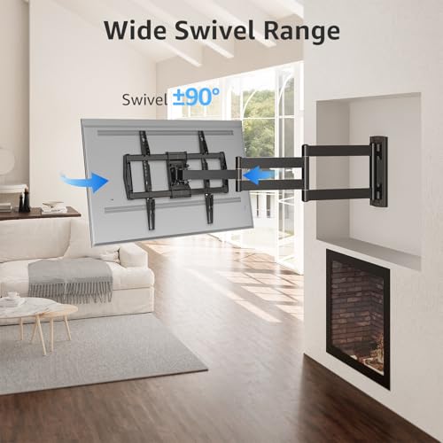 Indoor Full Motion TV Wall Mount with 30-Inch Extension for 42-75 Inch TVs - Corner Articulating Bracket