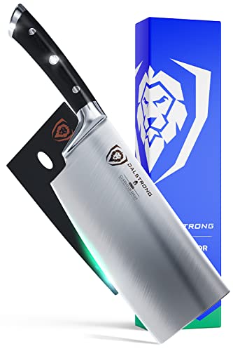 Dalstrong 7-Inch Butcher Meat Cleaver Knife - Forged High-Carbon German Steel