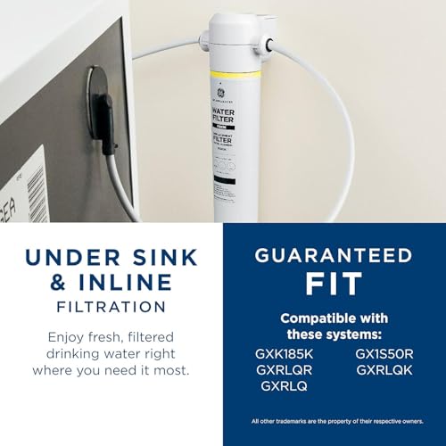 Under Sink Water Filter Replacement Cartridge - Fits GE GXRLQK System, Reduces Sediment & Impurities, 1 Pack