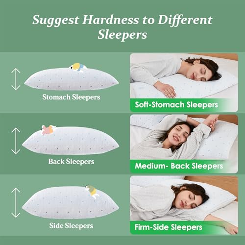 Dreamood Blue Cooling Shredded Memory Foam Body Pillow with Removable Cover
