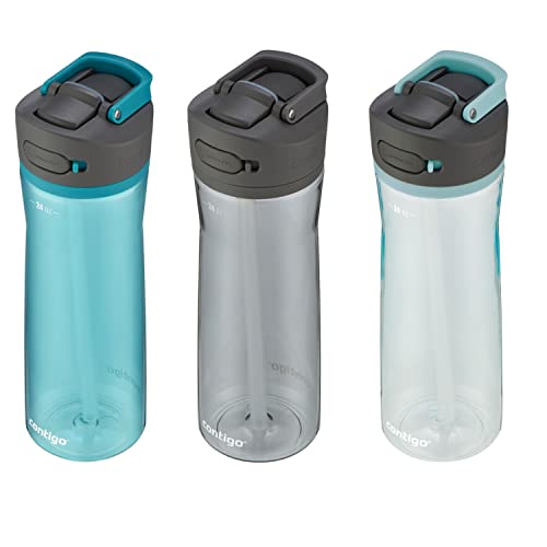 Contigo Ashland 2.0 Water Bottle 24oz 3-Pack - Juniper, Sake & Bubble Tea