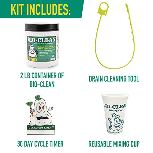 Drain Cleaning Kit for Septic Tanks Grease Traps & Drains - All Natural Enzymes