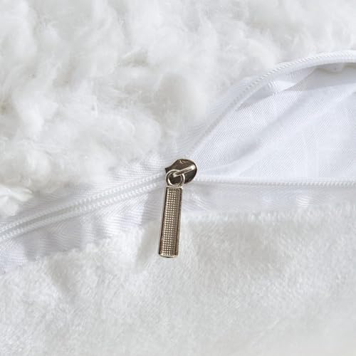 Fluffy Heart Pillow, Faux Fur Throw Pillow,Sherpa Plush Fluffy, Cute Soft Throw Cushion, Valentines Day,Thanks Giving Days ,Christmas Day Decorative for Home Bed Couch Heart Shape,19.7*15.7Inches