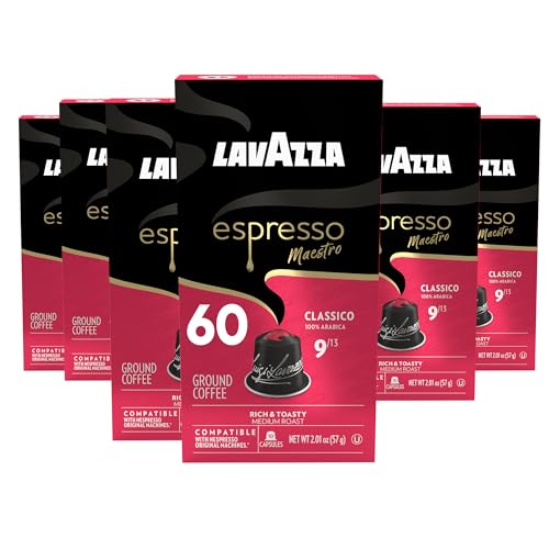 Lavazza Espresso Maestro Classico Capsules - Compatible with Nespresso, Medium Roast, 100% Arabica, 10 Count