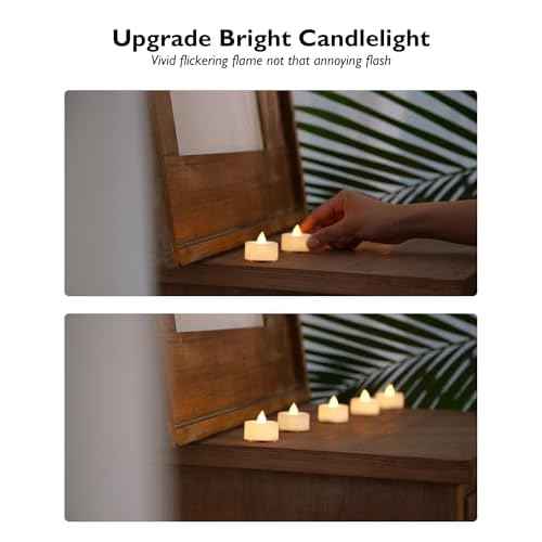 BEICHI Flameless Candles, 12Pack Battery Operated Candles, LED Tea Lights Candles Battery Operated, Flickering Fake Candles for Wedding Halloween Christmas Diwali- Warm White