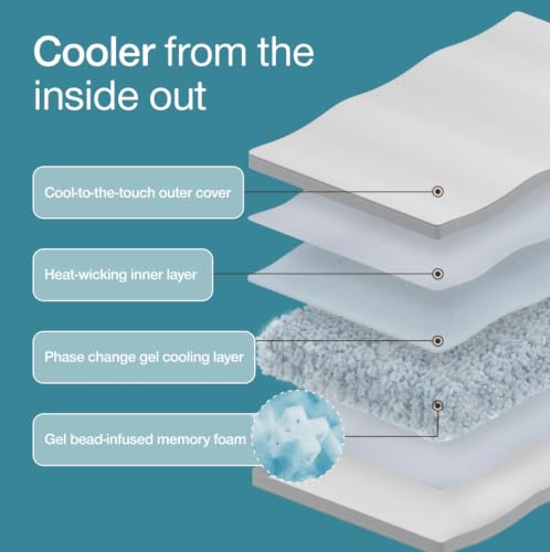 Cool+ Adjustable Cooling Toddler Pillow 13x19 - Breathable Gel Memory Foam
