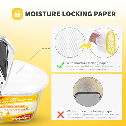Vacplus Moisture Absorber Lemon Scent - 10.5 OZ Strong Dehumidifier