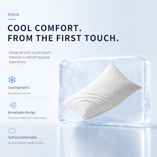 White King Size Cooling Shredded Memory Foam Pillow Set of 2