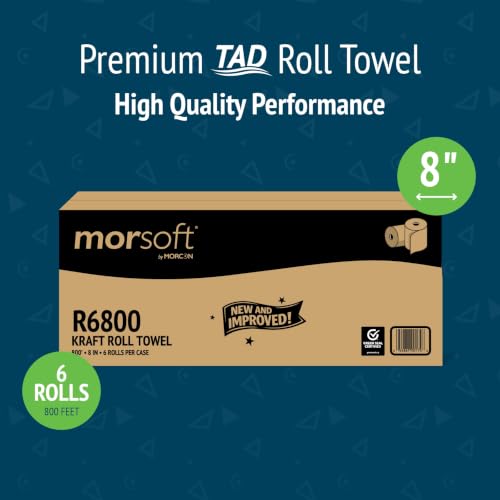 Morsoft R6800 Brown Hardwound Roll Paper Towels - Commercial Kitchen & Janitorial Use