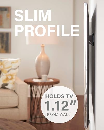 Large No Stud TV Wall Mount for 42-90-Inch Screens Up to 135lbs Low Profile