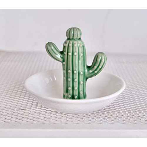 PUDDING CABIN Cactus Ring Holder Dish, Decorative Cactus Decor, Birthday & Christmas Gifts for Women & Girls