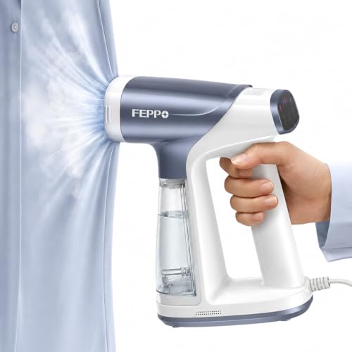 FEPPO Iron Vacuum Steamer for Clothes,Handheld Garment with Suction