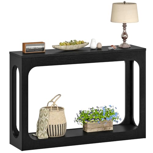 CHOEZON Black Console Table 47.2 inches Minimalist Entryway & Living Room Decor