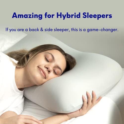 Deep Sleep Memory Foam Pillow for Side & Back Sleepers – Orthopedic Neck Support, Contour Design, Rejuvenating Rest, Calm Grey