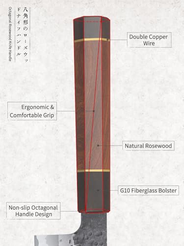 HOSHANHO 8-Inch Japanese Gyuto Chef Knife - Ultra Sharp High Carbon Steel Kitchen Knife