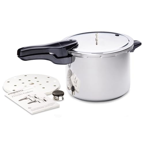 Presto 6 Quart Stainless Steel Pressure Cooker - Fast & Versatile Cooking