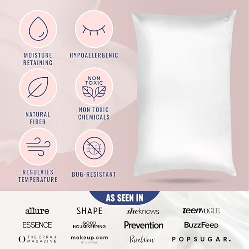 Blissy White King Silk Pillowcase - 100% Mulberry Silk 22 Momme High-Grade Bedding