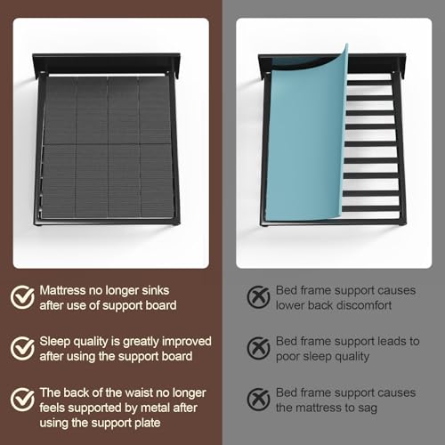 BBX-G 10mm Bunkie Board Twin Size 75x38'' Folding Spring Box Breathable Noise-Reducing Moisture Resistant Low Profile Bed Support