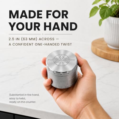 2.5-Inch Stainless Steel Spice & Herb Grinder with Magnetic Lid