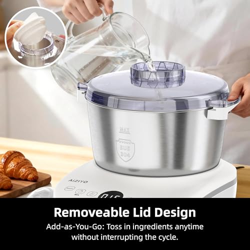 Home Dough Maker 5.3QT Dough Mixer with Fermentation Function - White