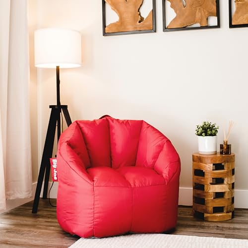 Big Joe Milano Beanbag Chair Red Smartmax - Supportive & Durable Floor Seat