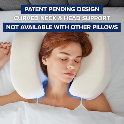 NextSleep Back Sleeper Pillow with Adjustable Height & Satin Cover