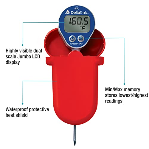 Waterproof Dishwasher Thermometer Kit with Auto-Cal - DeltaTrak 12214
