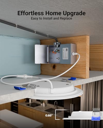 Sunco 6-Inch Canless Ultra-Slim LED Recessed Light - Dimmable 14W-100W, 6K Variation