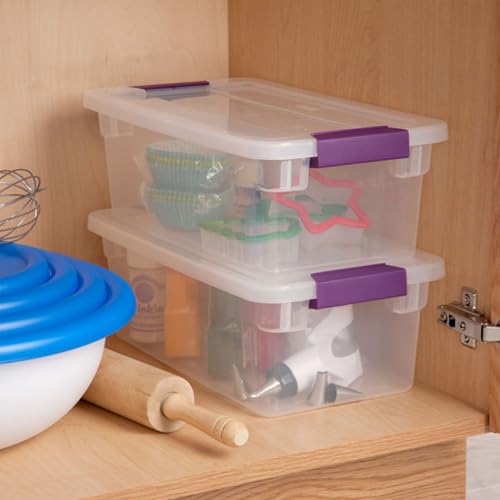 Sterilite ClearView Latch Storage Box - 6 Quart, 12-Pack