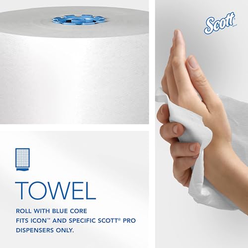 Scott Professional Hard Roll Paper Towels Blue Core, 6 Rolls x 900 ft Commercial Dispenser-Ready